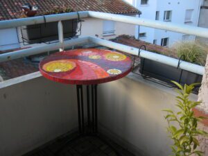 2011-12 Vinca : carrelage sur table extérieure en marbre